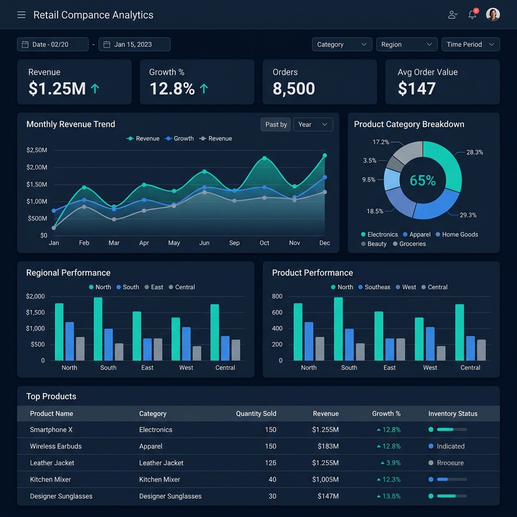 Biznes Analitika Dashboard